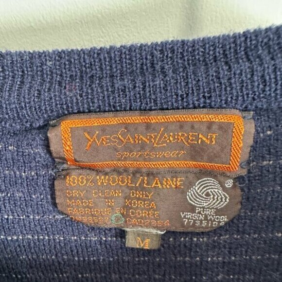 VINTAGE YSL MENS WOOL SWEATER - Medium - Picture 5 of 5